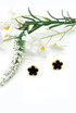 Stainless Steel White Clover Earrings 