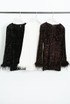 Sequin Fur Cuffs Mini Shift Dress