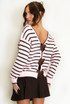 Bow Back Striped Jumper