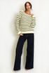 Bow Back Striped Jumper