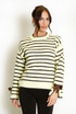Bow Cuff Striped Jumper