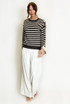 Bow Cuff Striped Jumper