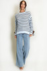 Bow Cuff Striped Jumper
