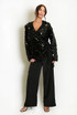 Disc Sequin Wrap Blouse 