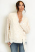 Disc Sequin Wrap Blouse 