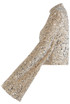 High Neck Flute Sleeve Sequin Top 