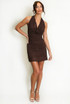 Studded Draped Halter Neck Dress