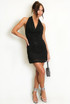 Studded Draped Halter Neck Dress