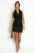 Studded Draped Halter Neck Dress