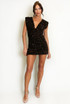 Grecian Sequin Mini Dress