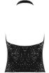Sequin Cowl Halter Neck Blouse