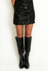 Sequin Bias Cut Mini Skirt