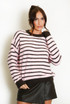 Contrast Collar Striped Jumper