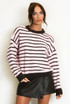 Contrast Collar Striped Jumper