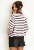 Contrast Collar Striped Jumper
