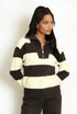 Striped Half Zip Jumper