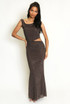 Embellished Cut Out Maxi Dress