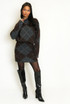 Argyle Turtle Neck Jumper And Skirt Set