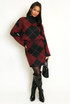 Argyle Turtle Neck Jumper And Skirt Set