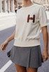 H Motif Cuffed Hem Knit Jumper