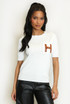 H Motif Cuffed Hem Knit Jumper