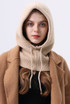 Draw String Knitted Hood 