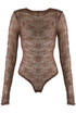 Lace Mesh Open Back Bodysuit