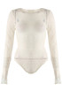 Lace Mesh Open Back Bodysuit