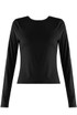 Long Sleeves Crew Neck Cropped Top