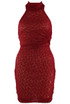 Lace Halter Neck Mini Dress
