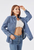 Patch Pockets Denim Shacket