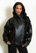 High Neck PU Biker Jacket