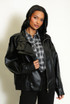 High Neck PU Biker Jacket