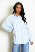 Cotton Blend Striped Shirt