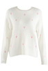 Fluffy Embroidered Heart Jumper 