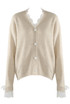 Lace Trim Fluffy Cardigan 
