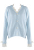 Lace Trim Fluffy Cardigan 