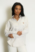 Heart Embroidered Check Cotton Shirt