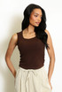 Ribbed Square Neck Vest Top