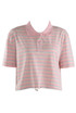 Striped Cropped Polo Top