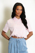 Striped Cropped Polo Top