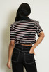Striped Cropped Polo Top