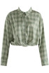 Gathered Hem Check Shirt