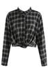Gathered Hem Check Shirt