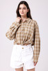 Gathered Hem Check Shirt