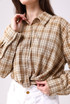 Gathered Hem Check Shirt