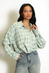 Gathered Hem Check Shirt
