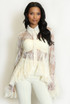 Lace Blouse With Frill Hem