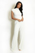 Textured Ruched Side Top And Trouser Set