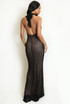 Lace Halter Neck Maxi Dress